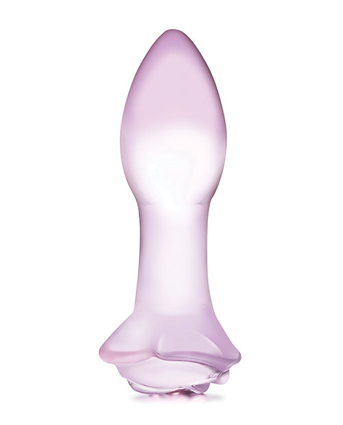 Glas 5" Rosebud Glass Butt Plug