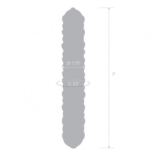 Purple Rose Nubby Glass Dildo