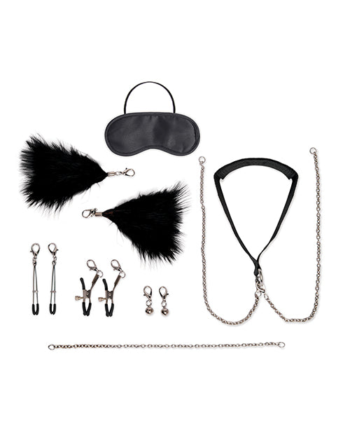 Lux Fetish Interchangeable Collar & Nipple Clips 12-piece Set