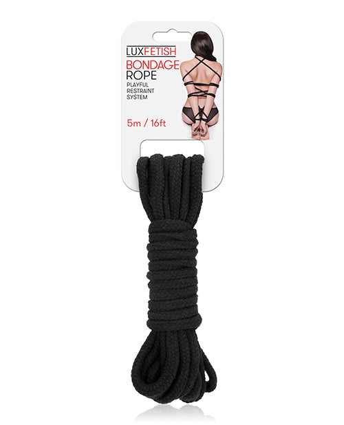 Lux Fetish Bondage Rope 16 Ft/5 M - Black