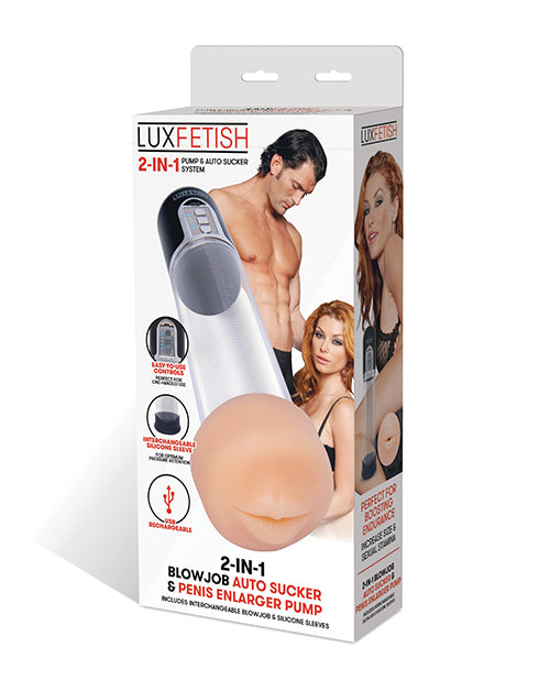 Lux Fetish 2-in-1 Blowjob Auto Sucker And Penis Enlarger Pump