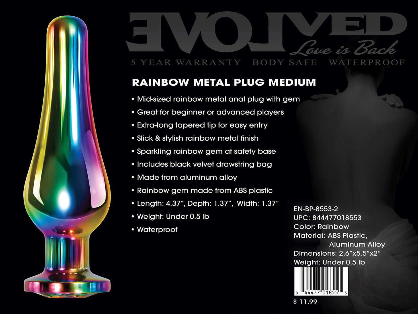Evolved Rainbow Metal Plug Medium