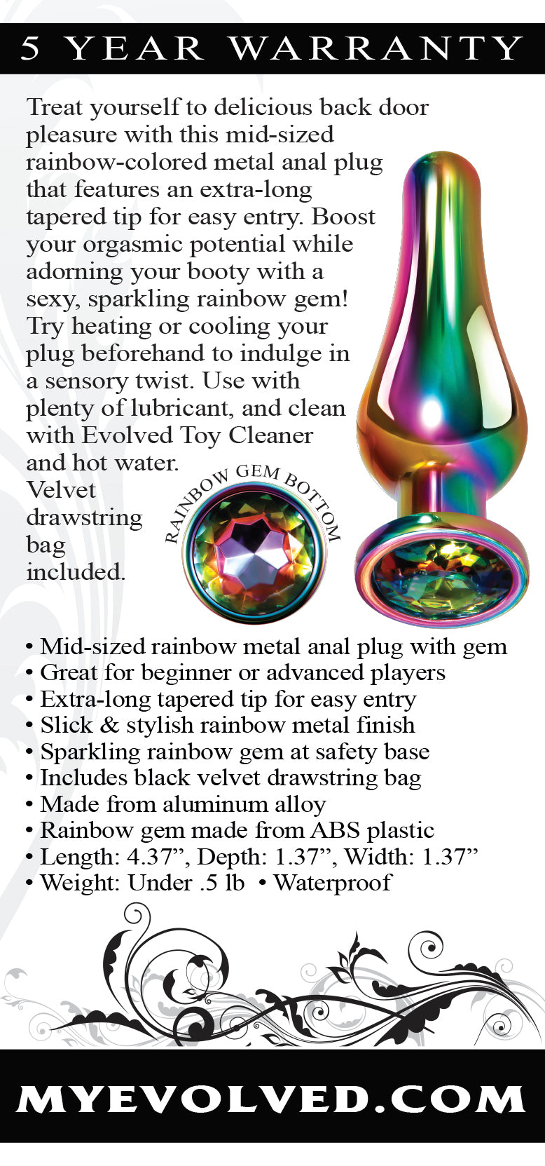 Evolved Rainbow Metal Plug Medium