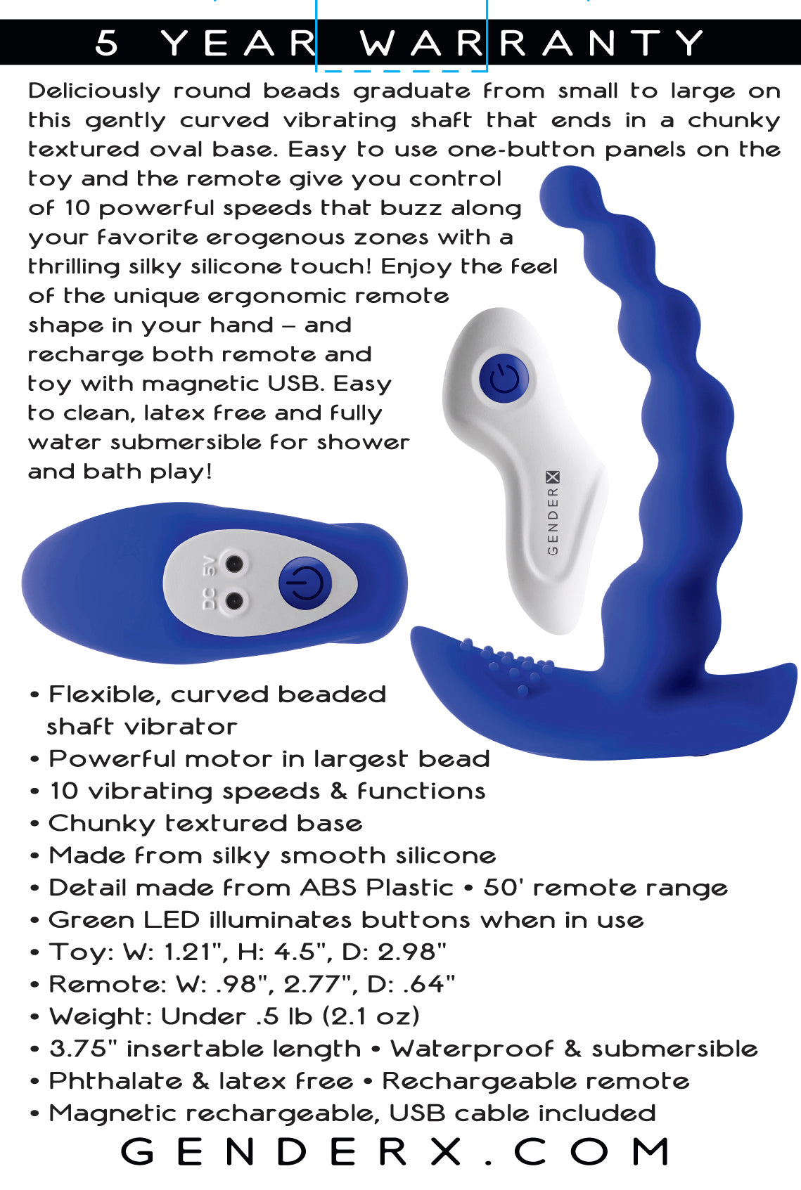 Gx Beaded Pleasure Blue