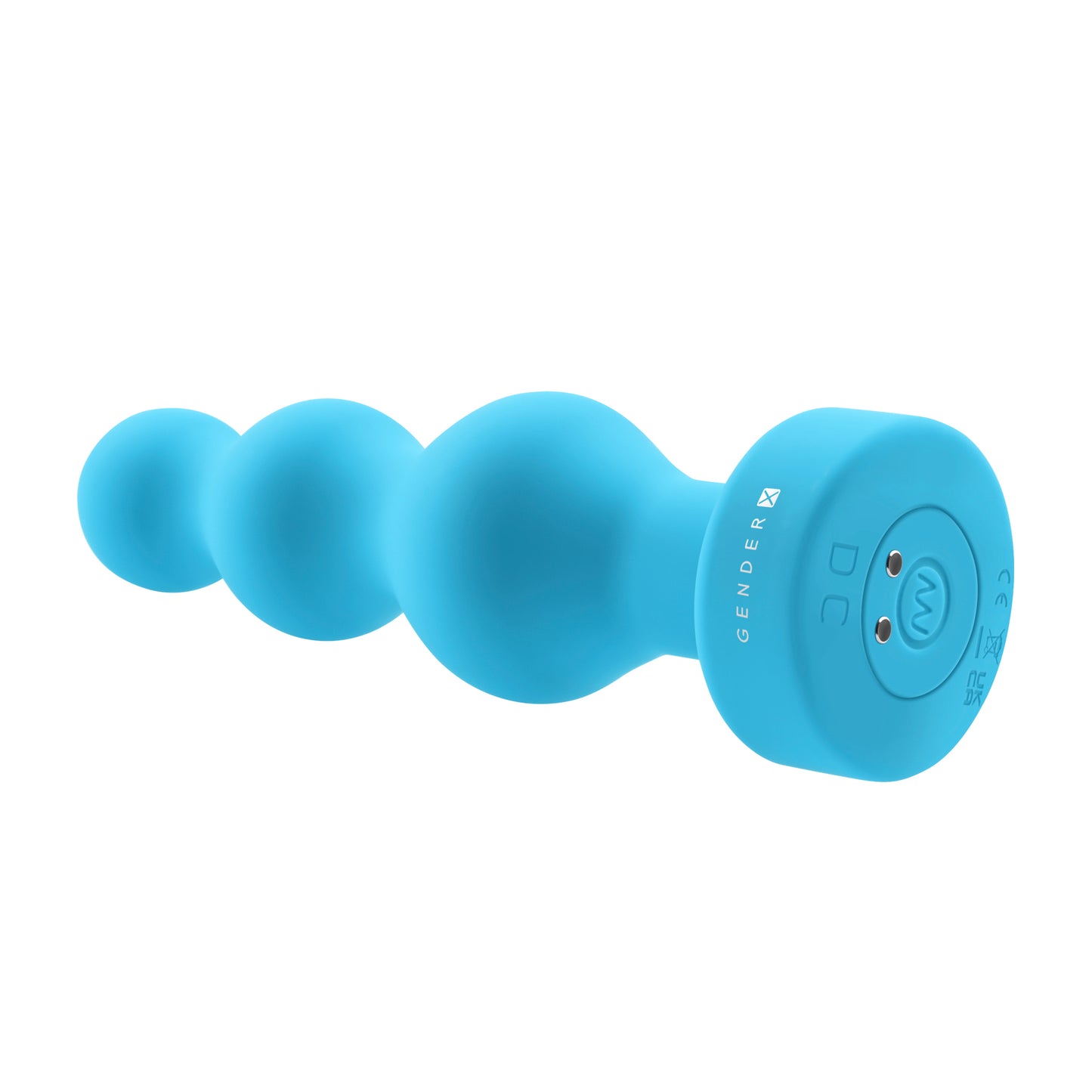 Gender X Plugged Up Rechargeable Silicone Vibrating Beaded Plug Teal