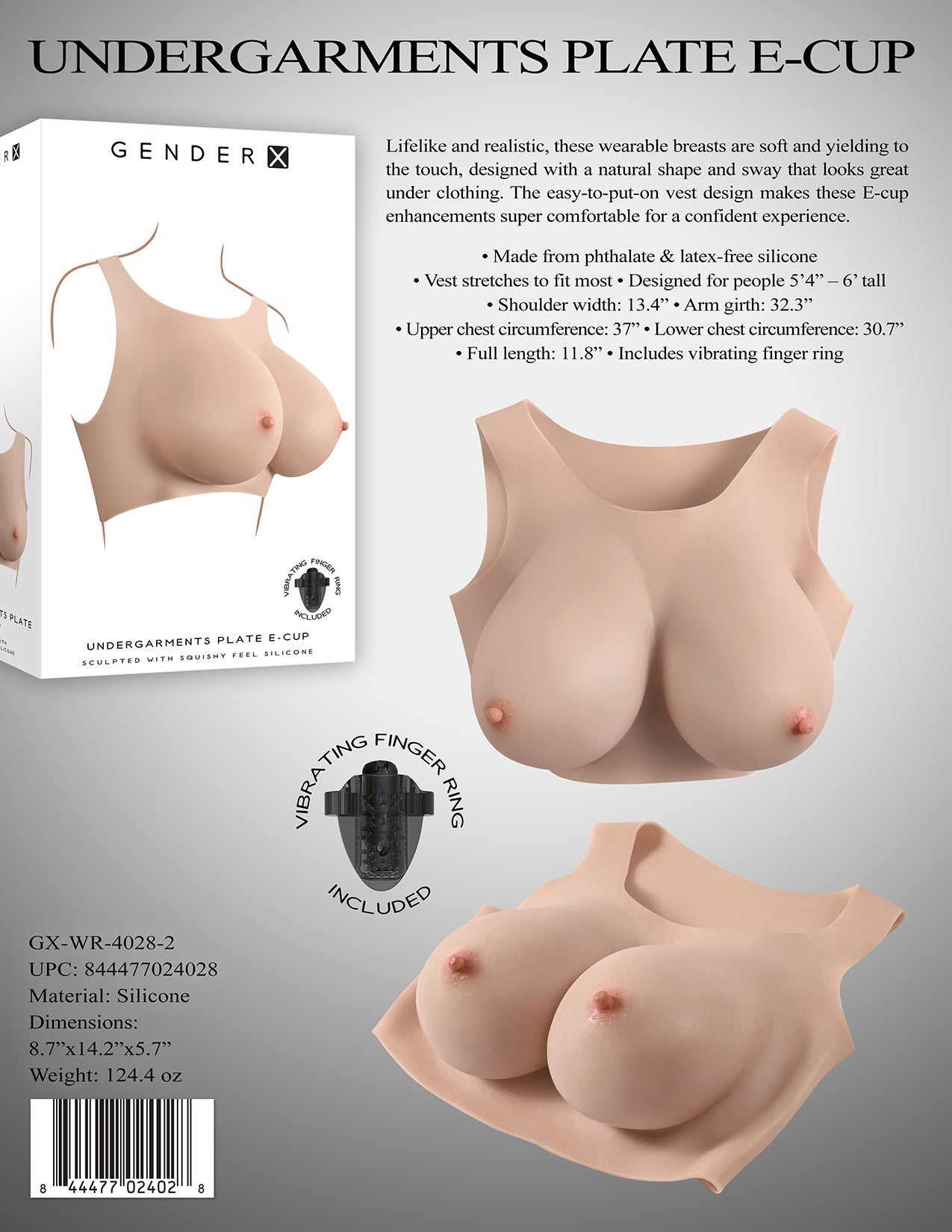 Gender X Undergarments Plate E-cup Silicone Light