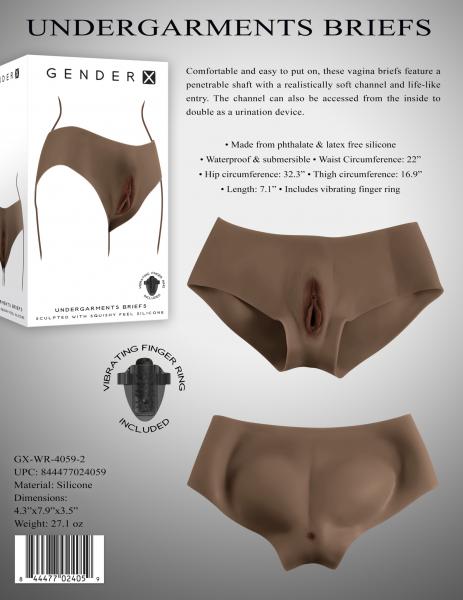Gender X Vagina Panty Silicone Dark