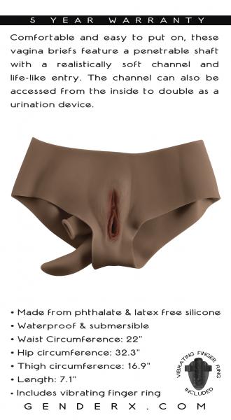 Gender X Vagina Panty Silicone Dark
