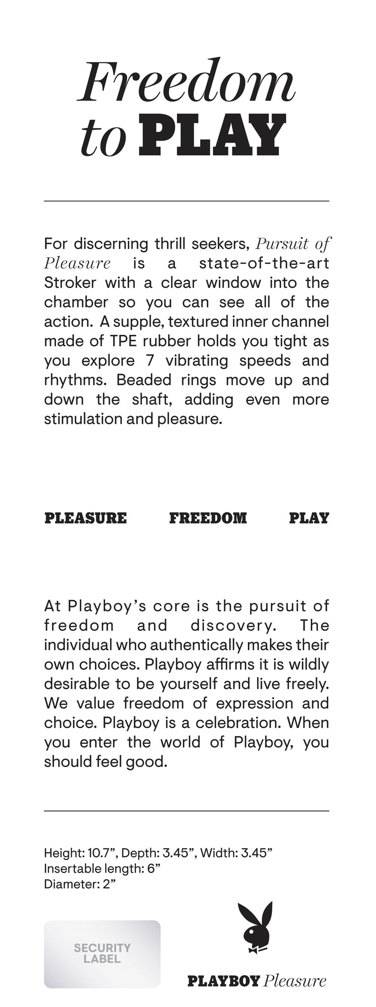 Pb Pursuit Of Pleasure Black