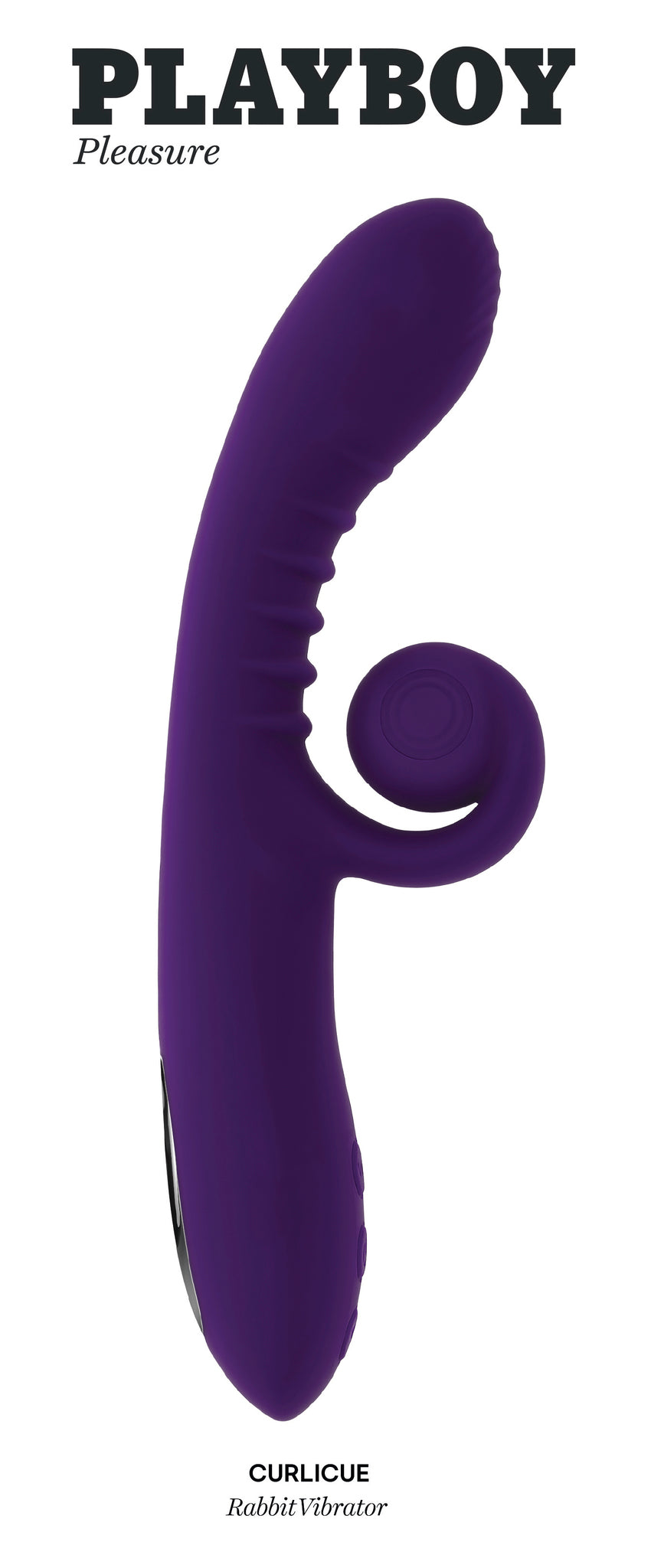 Playboy Curlicue Rechargeable Dual Stim Vibrator Silicone Acai