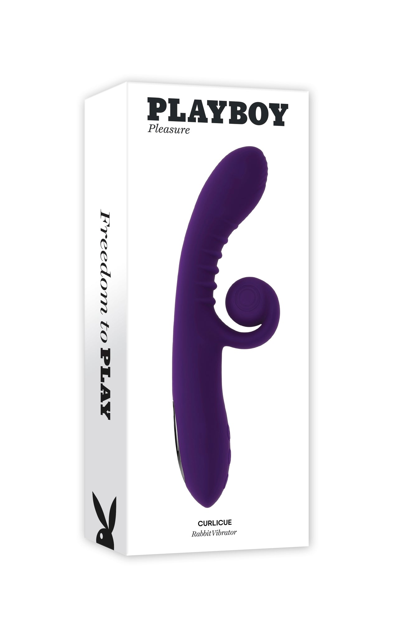 Playboy Curlicue Rechargeable Dual Stim Vibrator Silicone Acai