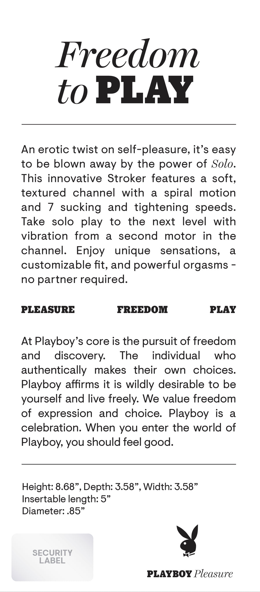 Playboy Solo Black