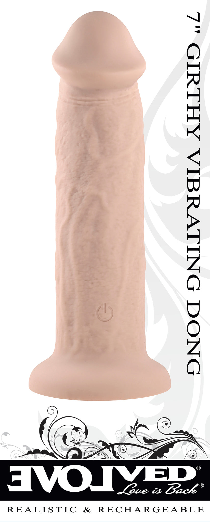Evolved 7" Girthy Vibrating Dong - Light