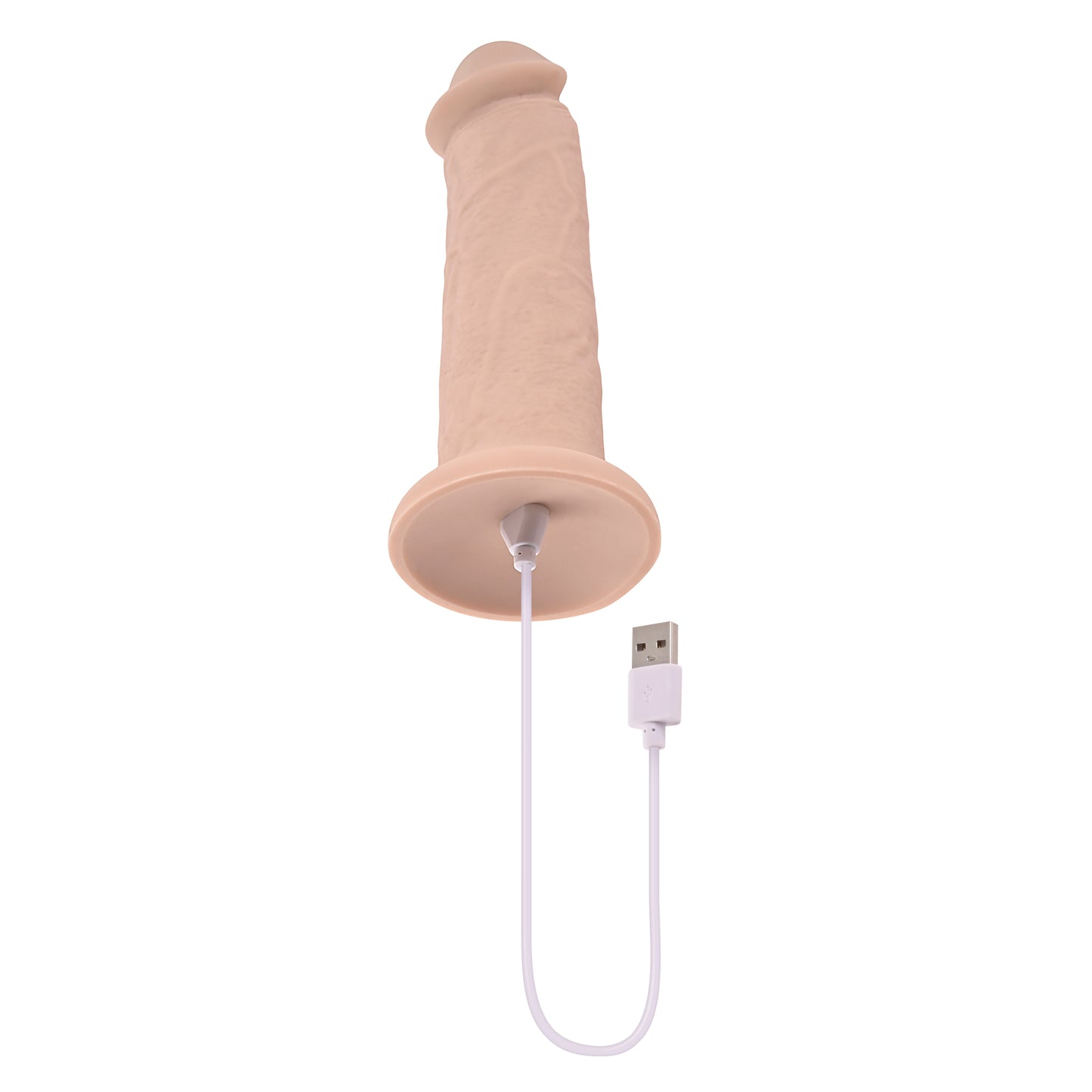 Evolved 7" Girthy Vibrating Dong - Light