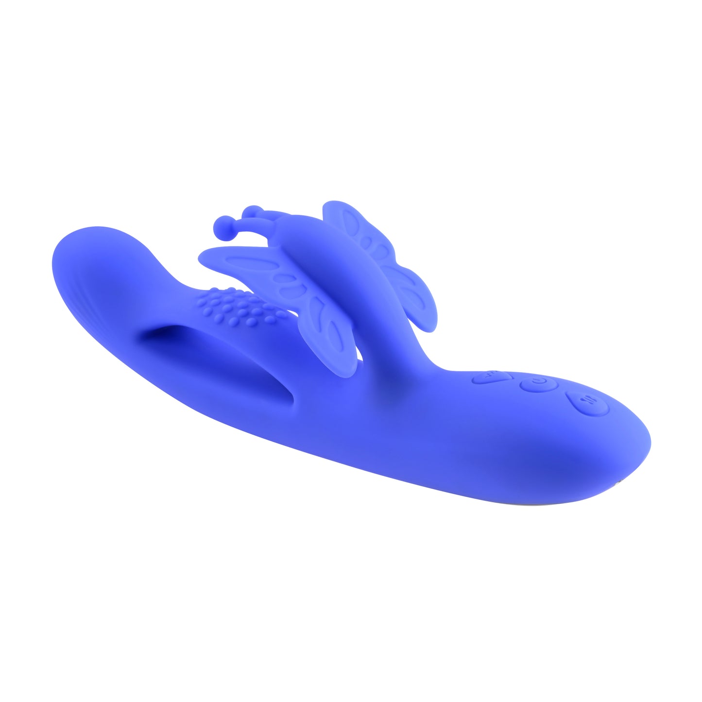 Evolved Butterfly Dreams Rechargeable Dual Stim Vibe Silicone Blue