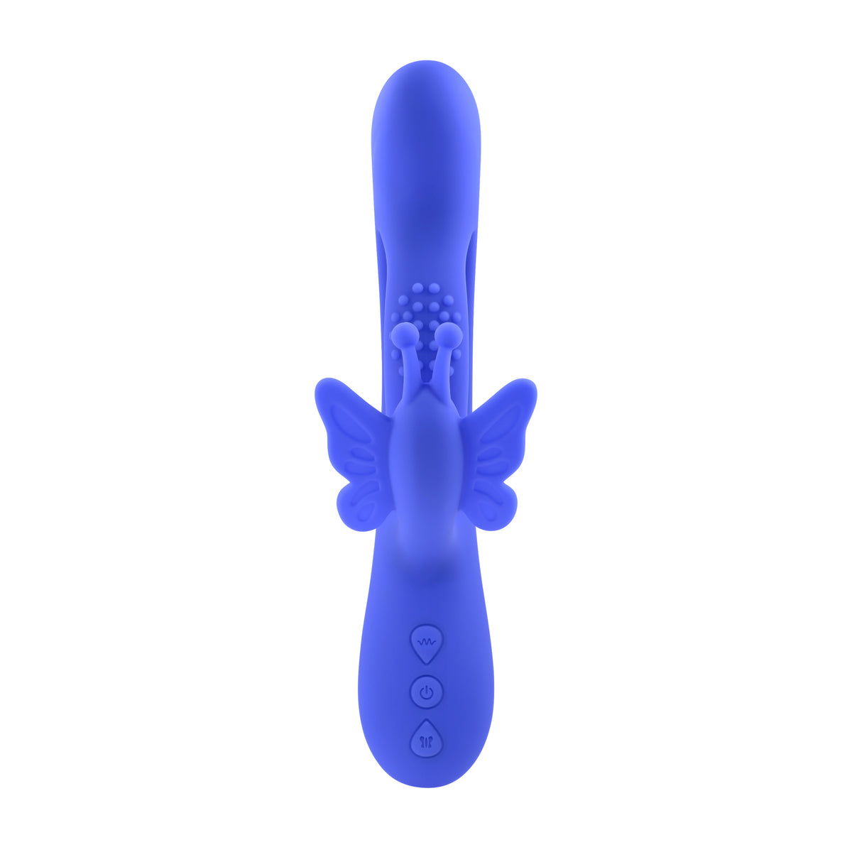 Evolved Butterfly Dreams Rechargeable Dual Stim Vibe Silicone Blue
