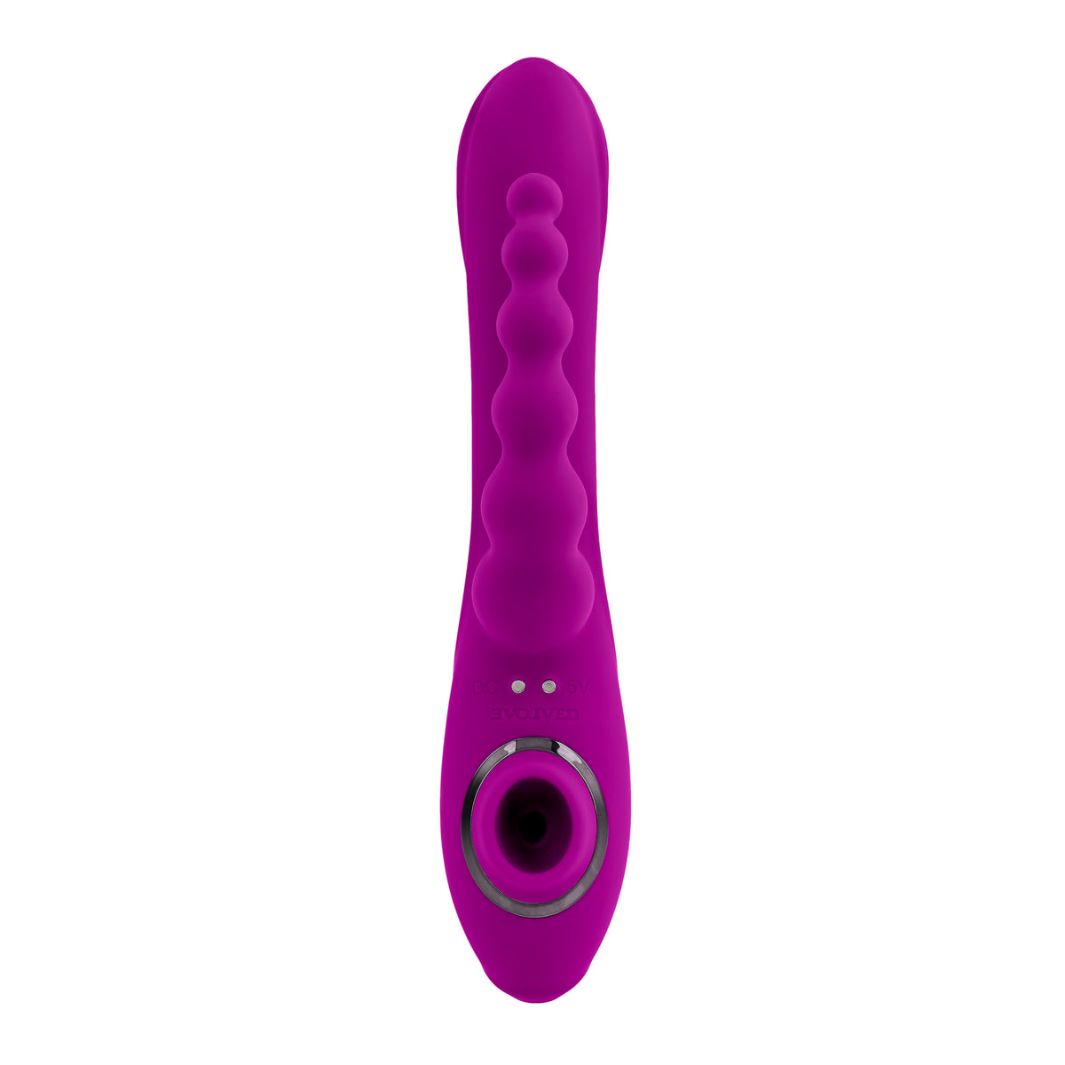 Evolved Fourgasm Rechargeable Triple Stim Vibe With Suction Silicone Purple