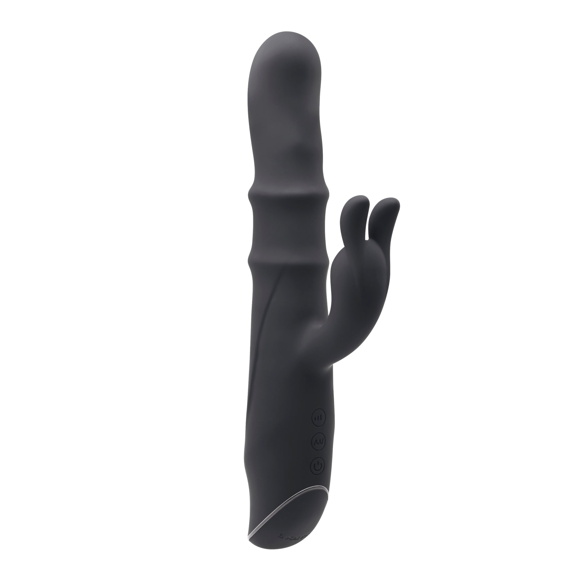 Evolved Ringmaster Rechargeable Dual Stim Vibe Silicone Black