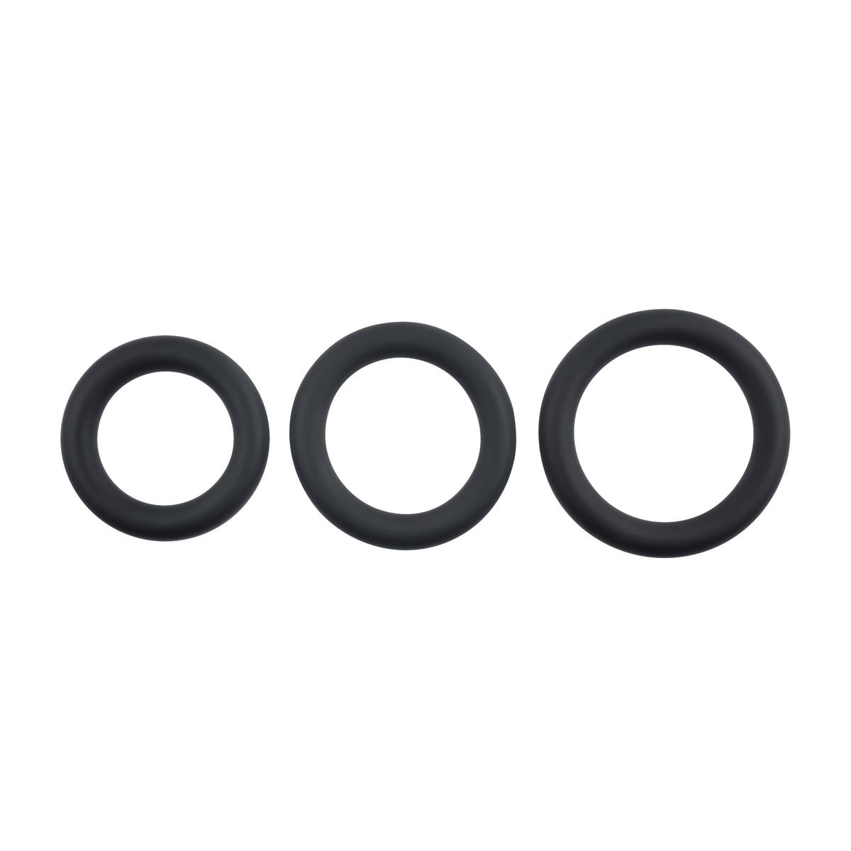 Selopa 3 Ring Circus Cock Ring Set Silicone Black