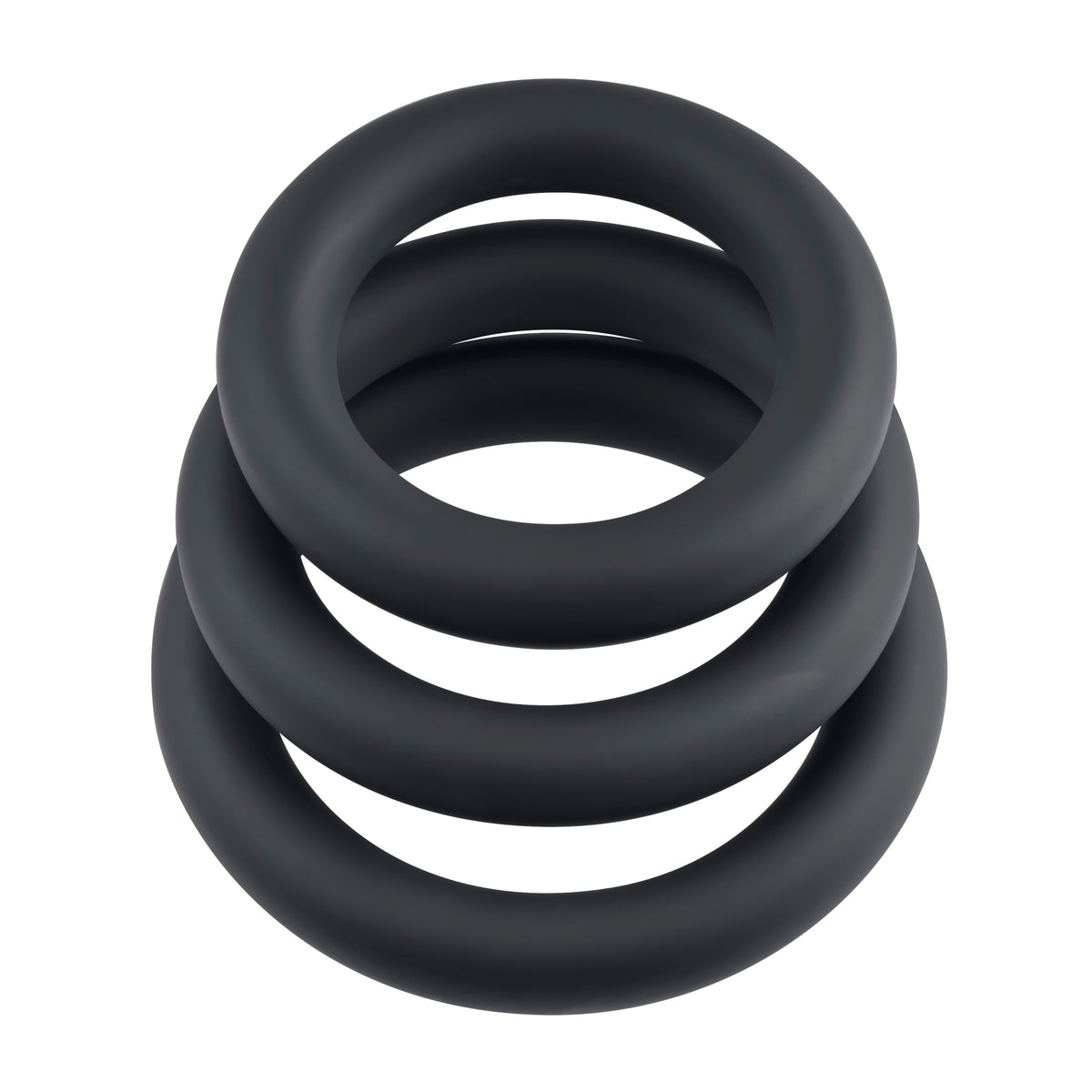 Selopa 3 Ring Circus Cock Ring Set Silicone Black