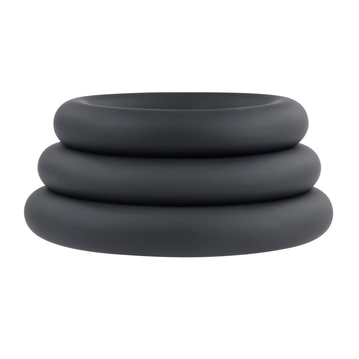 Selopa 3 Ring Circus Cock Ring Set Silicone Black