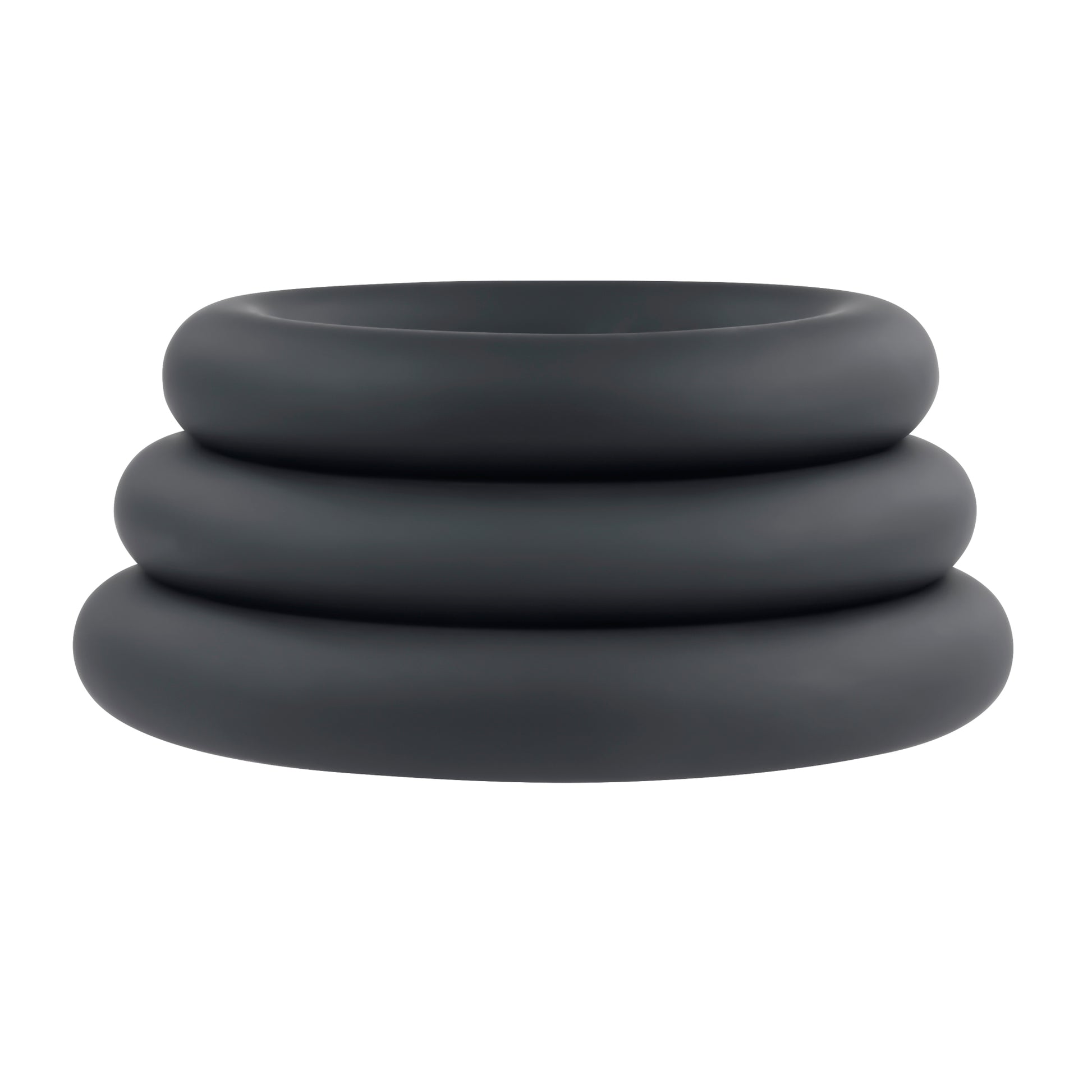 Selopa 3 Ring Circus Cock Ring Set Silicone Black