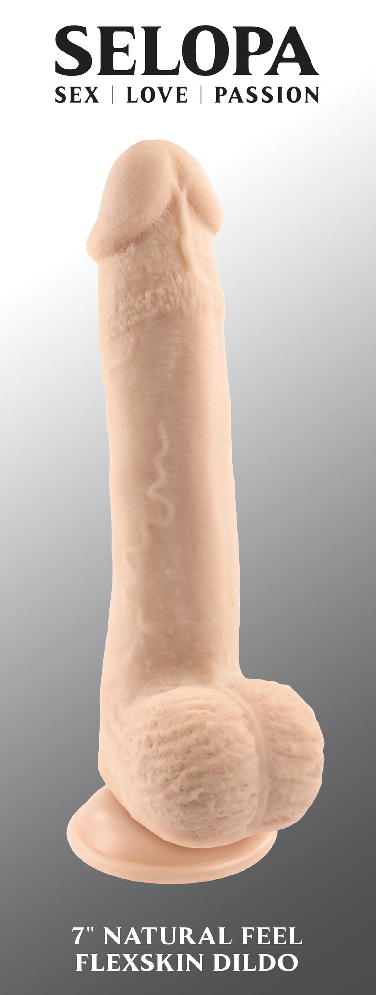 Selopa Natural Feel Flexskin Dildo Bendable With Moving Material 7 In. Light