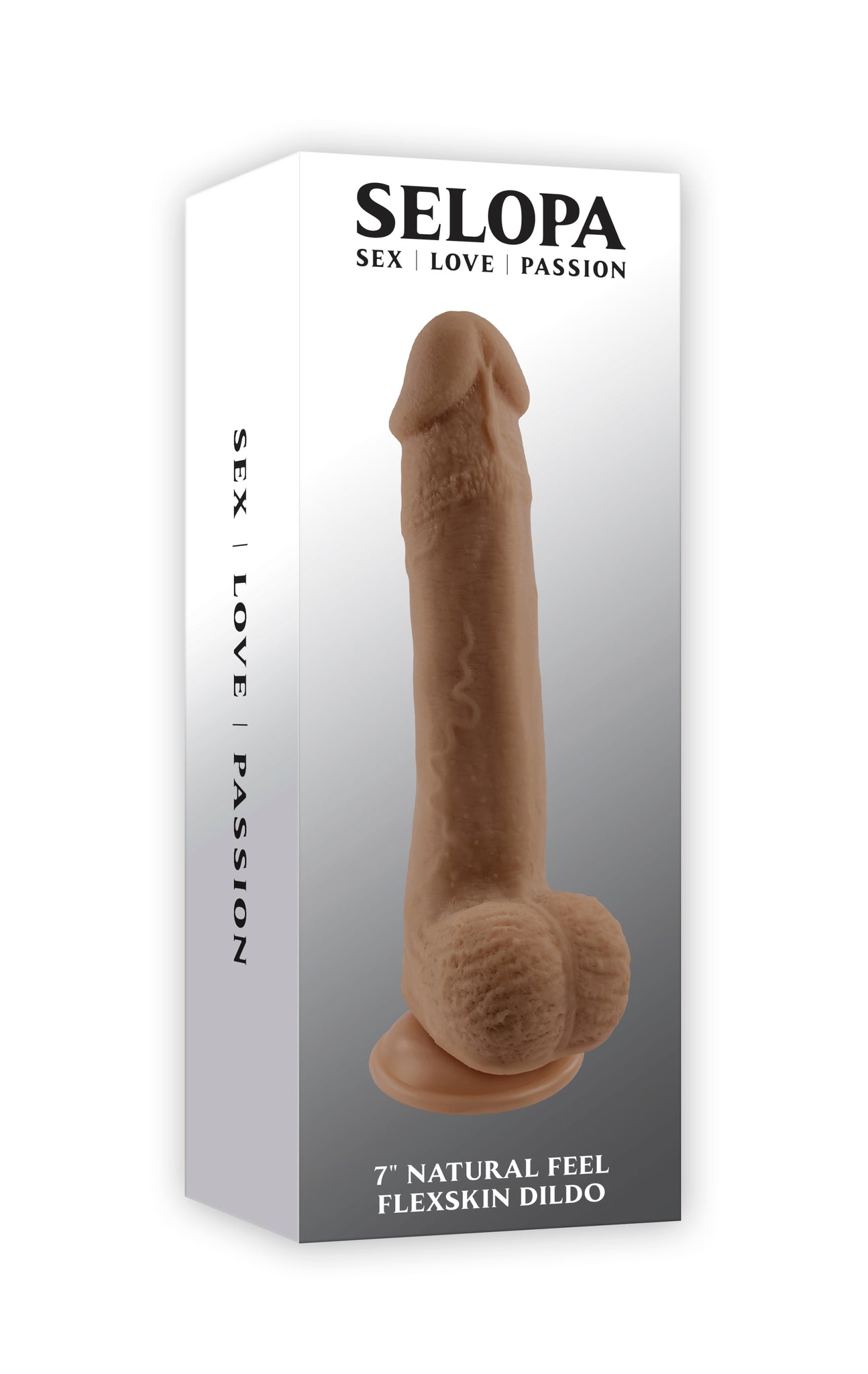 Selopa Natural Feel Flexskin Dildo Bendable With Moving Material 7 In. Dark