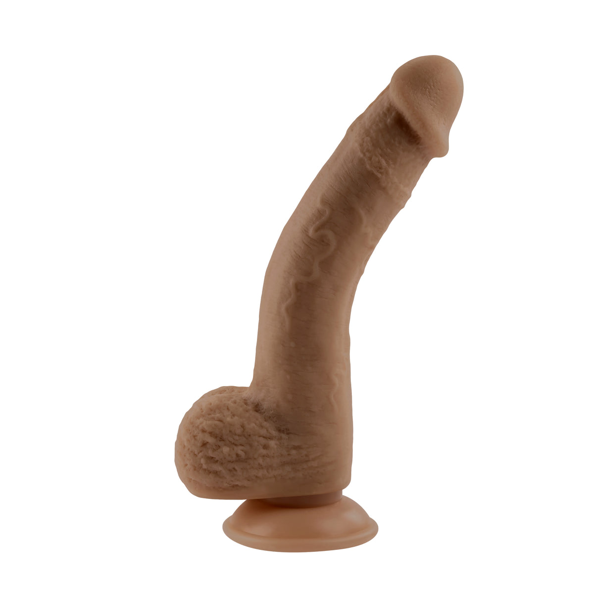 Selopa Natural Feel Flexskin Dildo Bendable With Moving Material 7 In. Dark