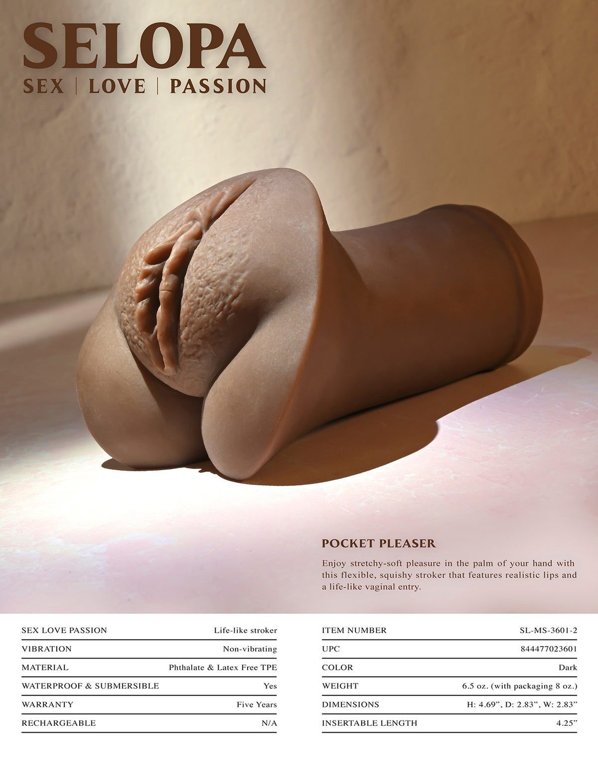 Selopa Pocket Pleaser Stroker Dark