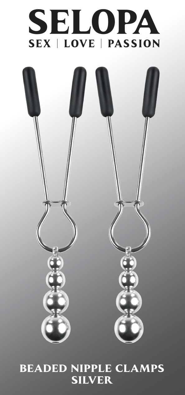 Selopa Beaded Nipple Clamps Stainless Steel Silver