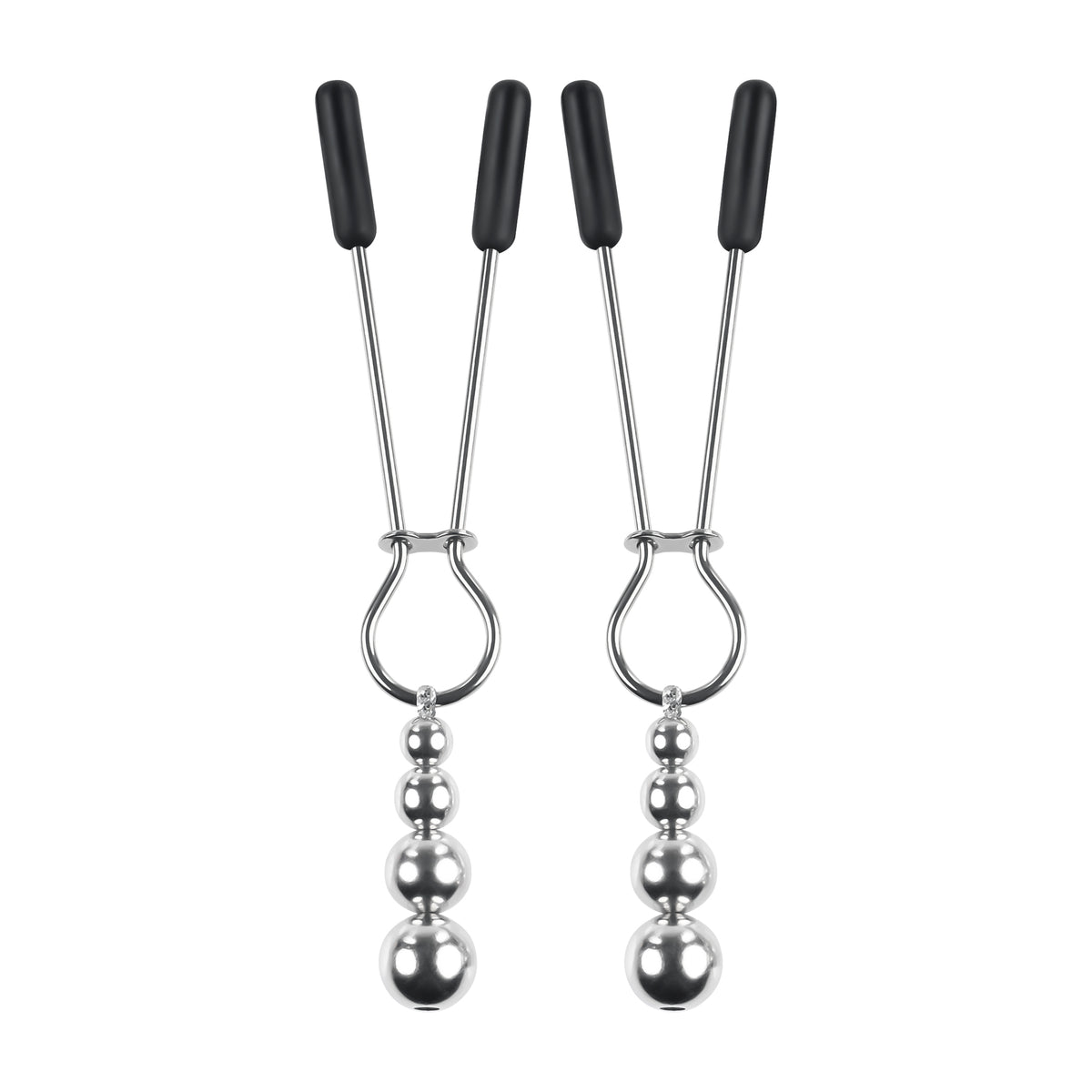 Selopa Beaded Nipple Clamps Stainless Steel Silver