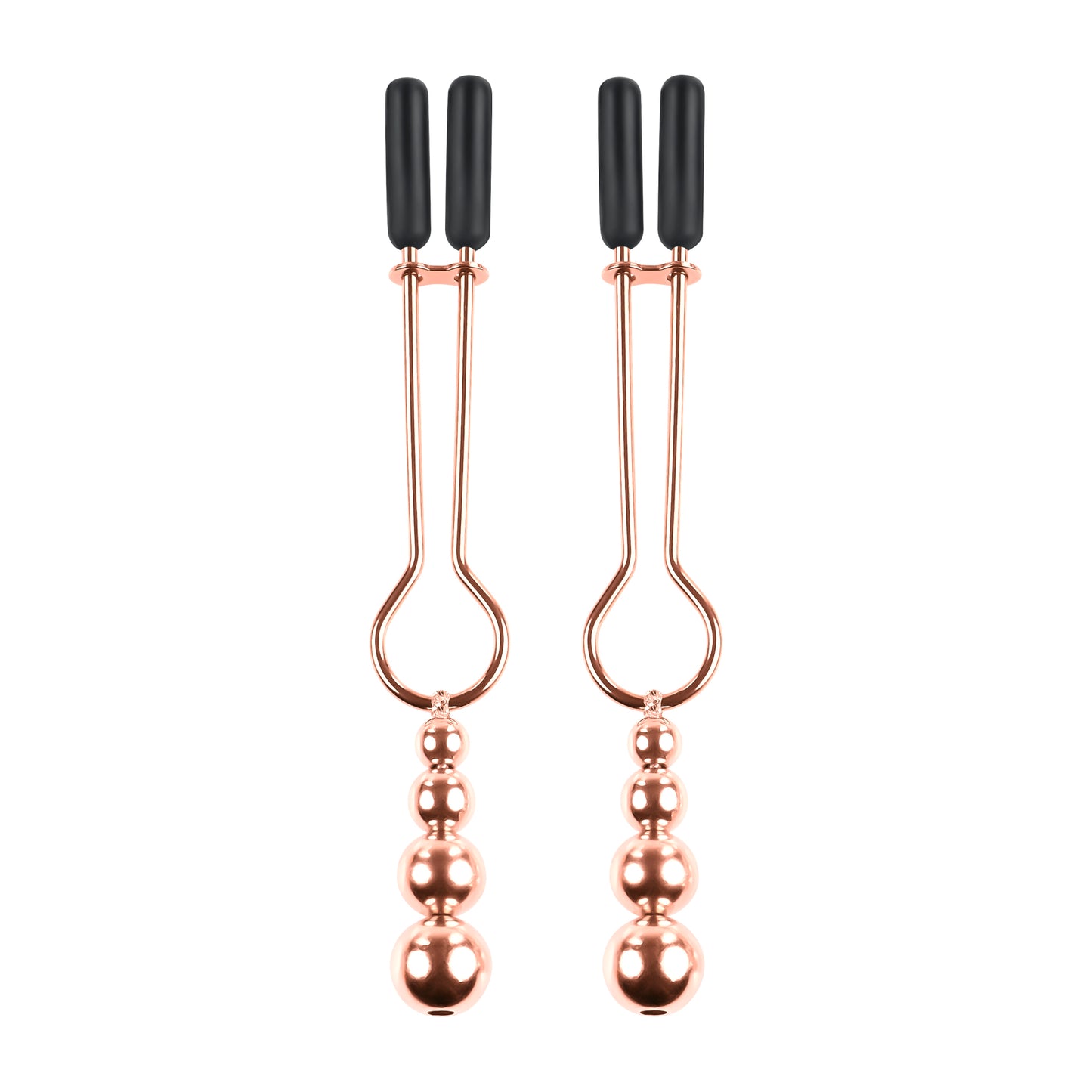 Selopa Beaded Nipple Clamps Stainless Steel Rose Gold