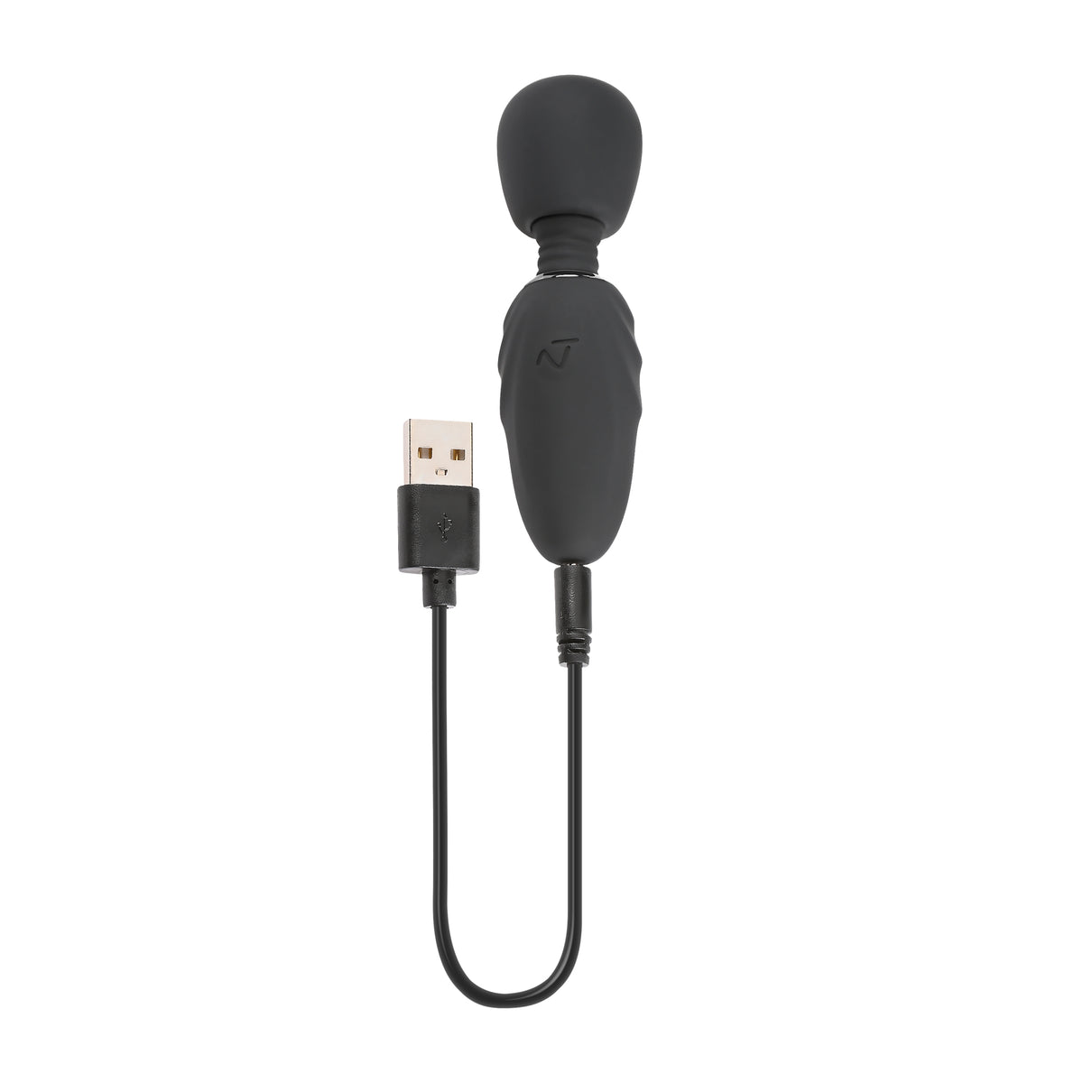 Selopa Buzz One Out Rechargeable Silicone Mini Wand Vibrator Black