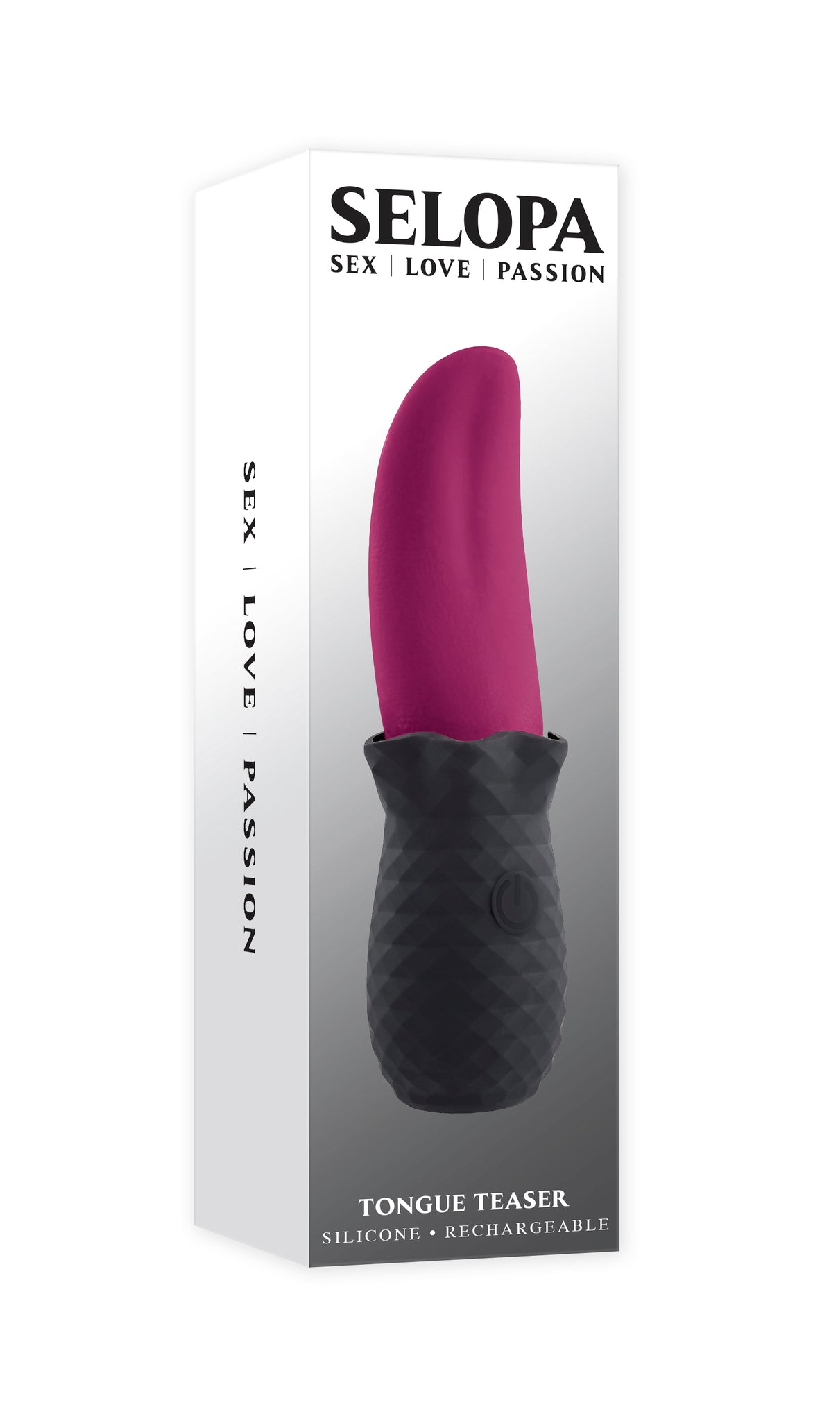 Selopa Tongue Teaser Vibe Rechargeable Silicone Pink Black