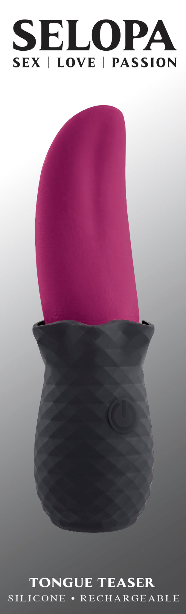 Selopa Tongue Teaser Vibe Rechargeable Silicone Pink Black