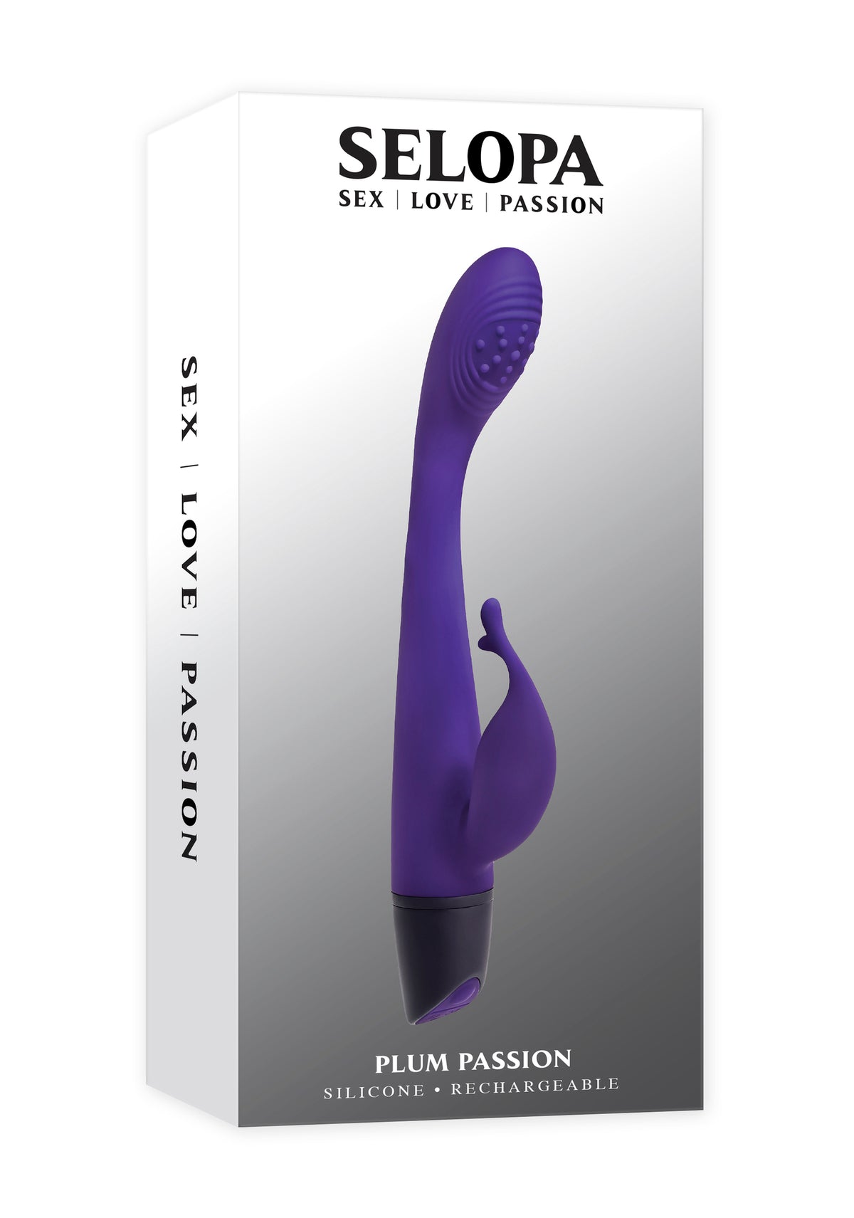 Selopa Plum Passion Rechargeable Dual Stim Silicone Purple