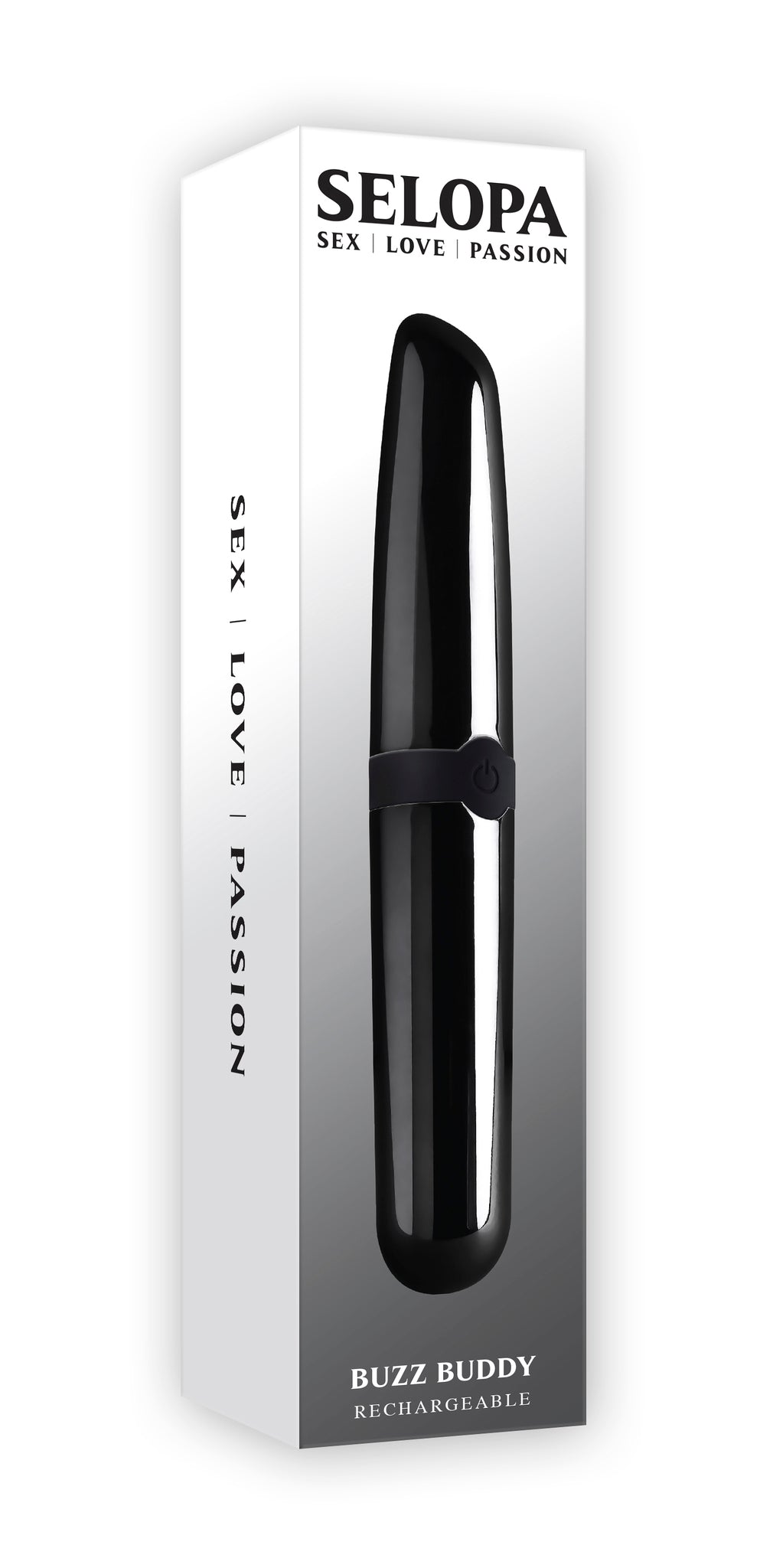 Selopa Buzz Buddy Rechargeable Vibe Silicone Black Chrome