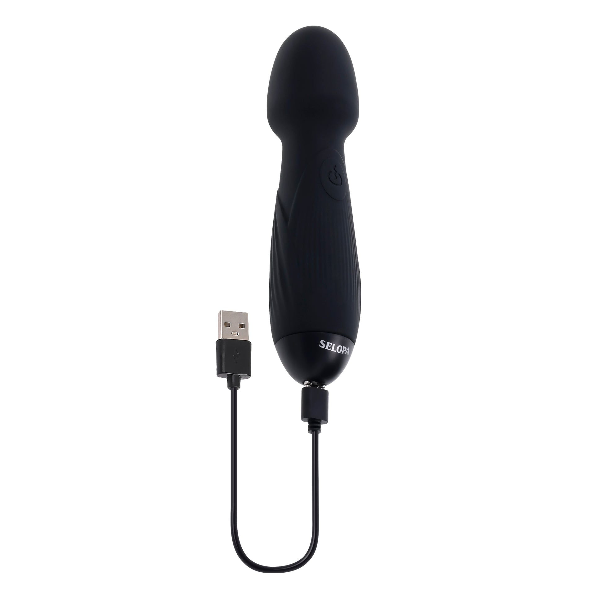 Selopa Power Trip Rechargeable Vibrating Wand Silicone Black