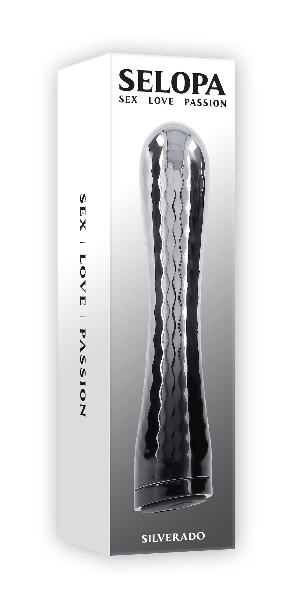 Selopa Silverado Rechargeable Vibrator Abs Plastic & Silicone Silver/black