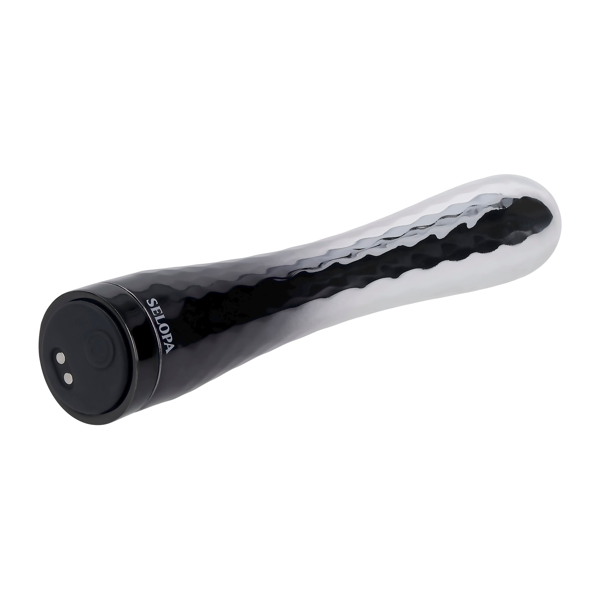 Selopa Silverado Rechargeable Vibrator Abs Plastic & Silicone Silver/black