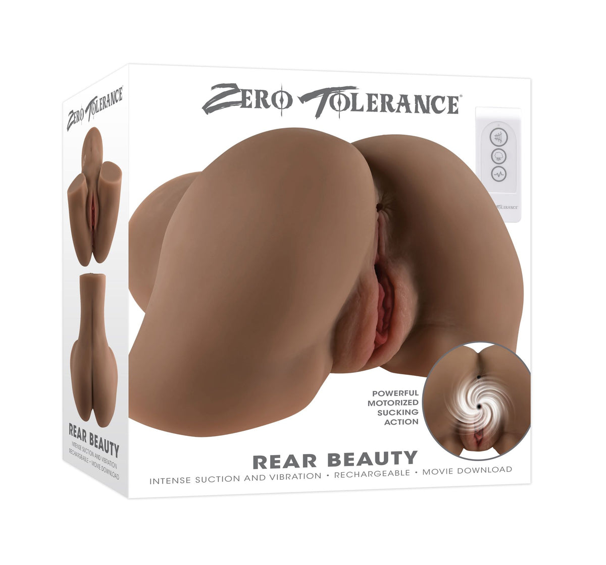 Zero Tolerance Rear Beauty Rechargeable Remote Controlled Vibrating Sucking Dual Entry Masturbator T