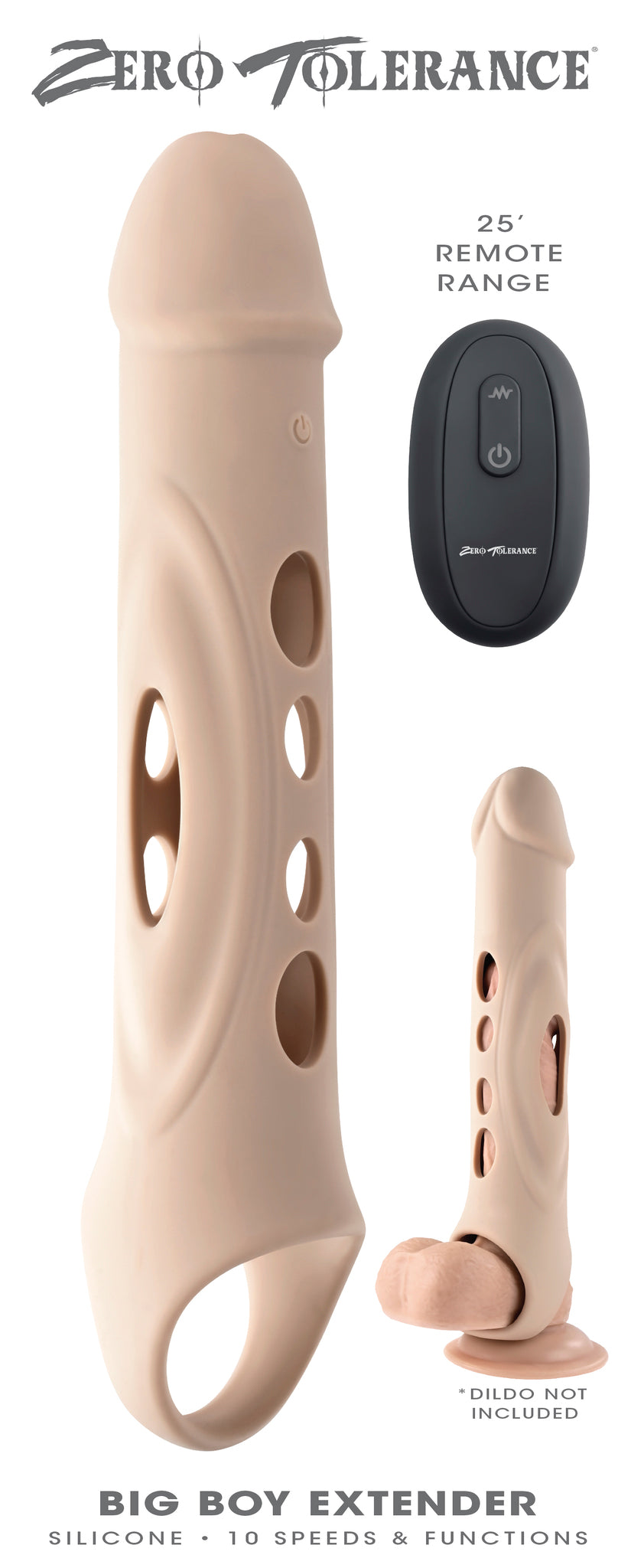Zero Tolerance Big Boy Extender Rechargeable Extension With Remote Silicone Light