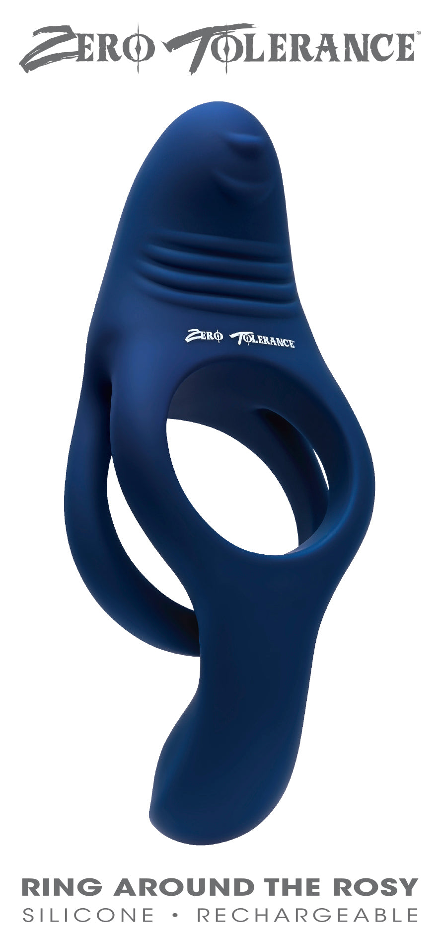 Zero Tolerance Ring Around The Rosy Rechargeable Vibrating Dual C-ring Silicone Blue