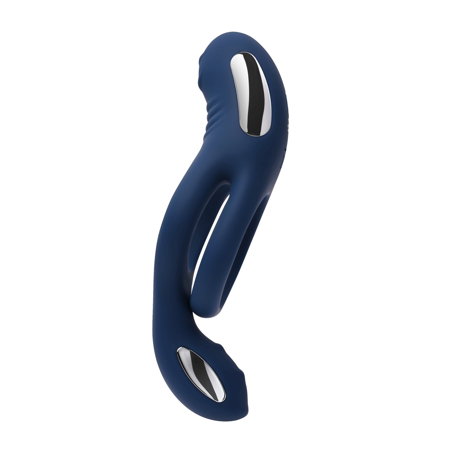 Zero Tolerance Ring Around The Rosy Rechargeable Vibrating Dual C-ring Silicone Blue