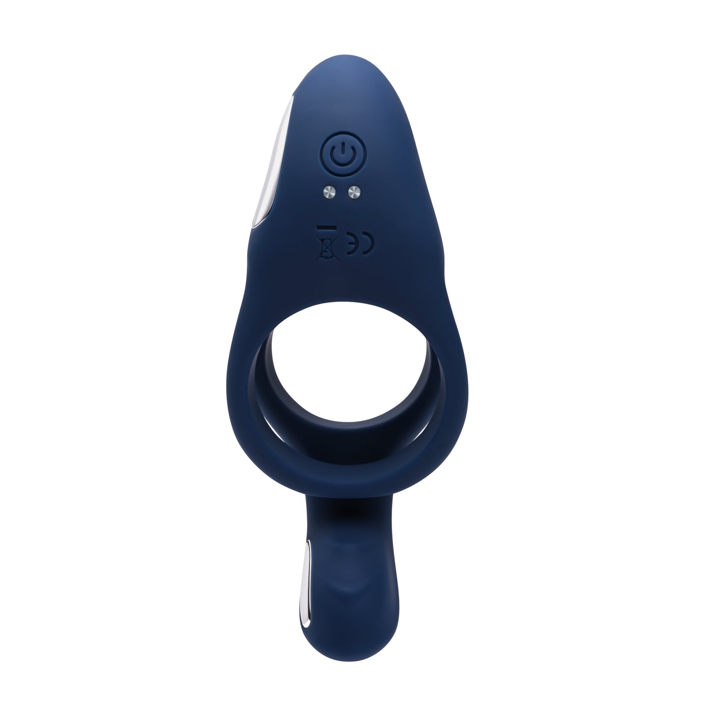 Zero Tolerance Ring Around The Rosy Rechargeable Vibrating Dual C-ring Silicone Blue