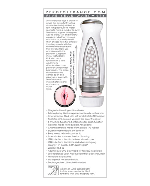 Zero Tolerance Thrusting Rechargeable Stroker