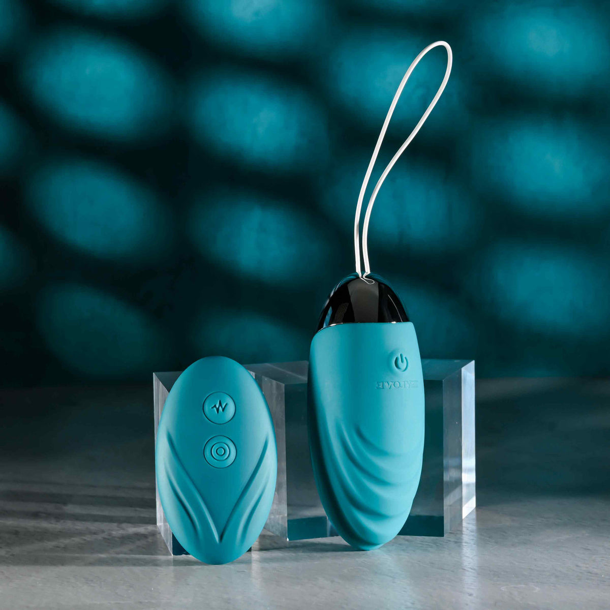 Evolved Oval Office Rechargeable Vibrating Egg Vibe With Remote Silicone Teal
