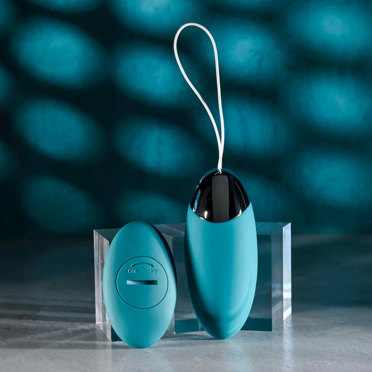Evolved Oval Office Rechargeable Vibrating Egg Vibe With Remote Silicone Teal
