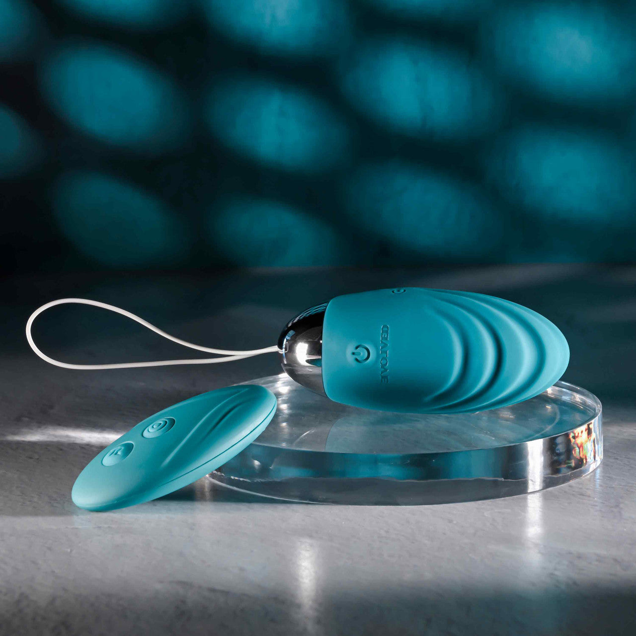 Evolved Oval Office Rechargeable Vibrating Egg Vibe With Remote Silicone Teal